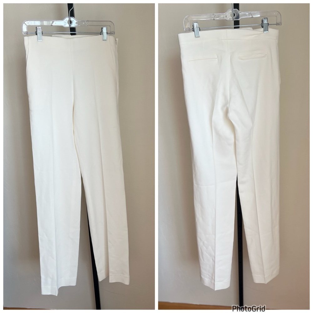 Antonelli Firenze White Pants Workwear Career US 6 Made In Italy quiet luxury